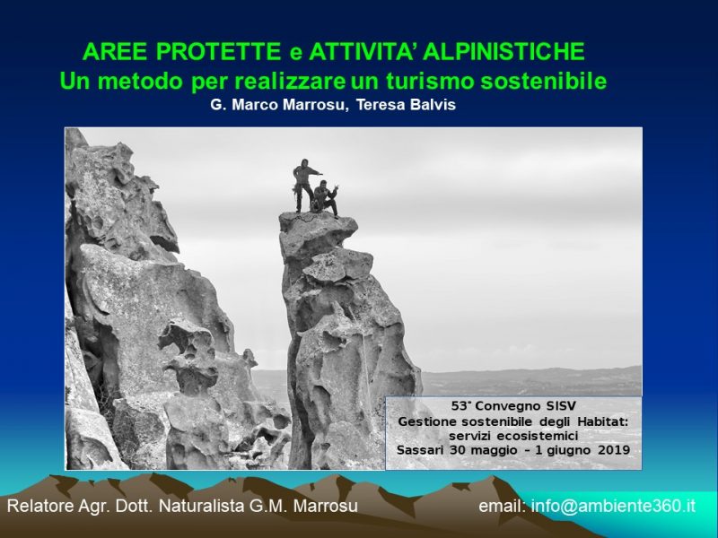 Copertina della presentazione di un nuovo metodo per pianificare le attività alpinistiche su un territorio per lo sviluppo in sicurezza del Turimo Attivo